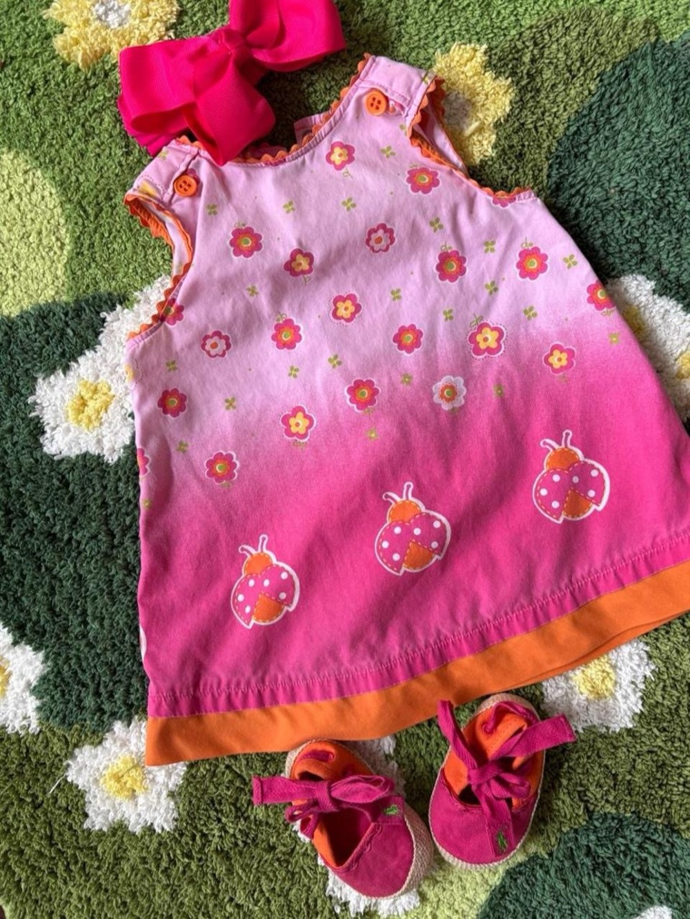 Ralph Lauren Baby Girl Pink & Orange Shoes 🎀🧡